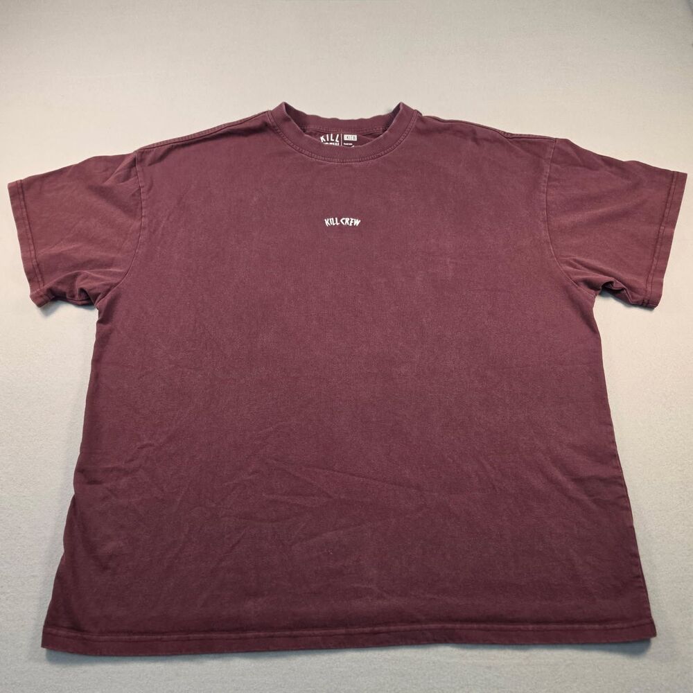 Kill Crew Graphic T-Shirt – Size XXL – Burgundy - 0117
